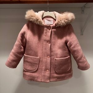 Zara Girls Rose coat sz 2-3yrs
